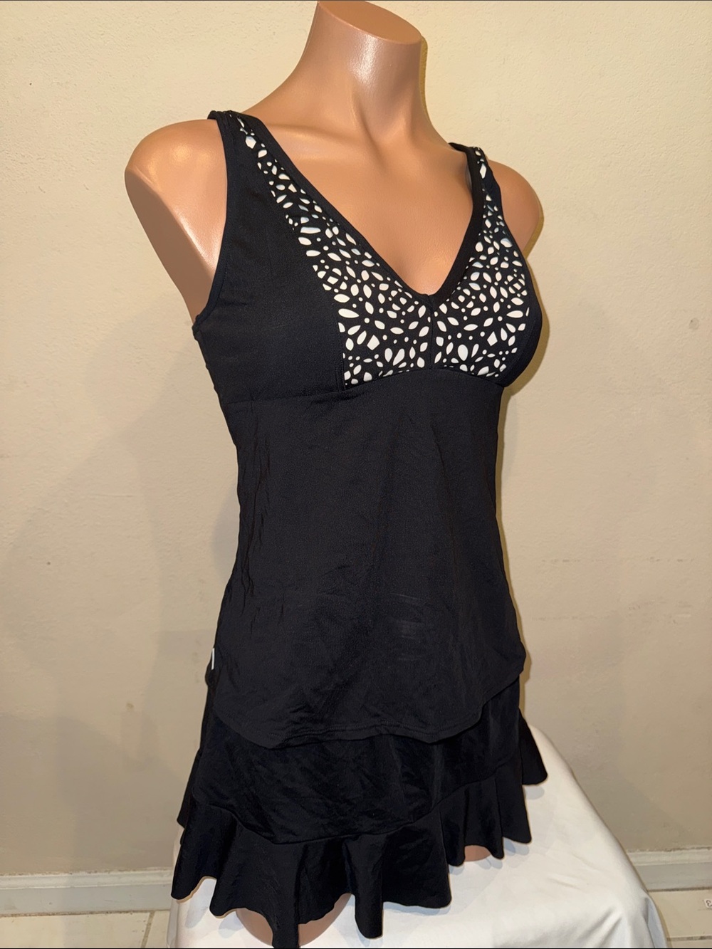 NWT Captiva Tankini set swim skirt size M D cup - Picture 4 of 5